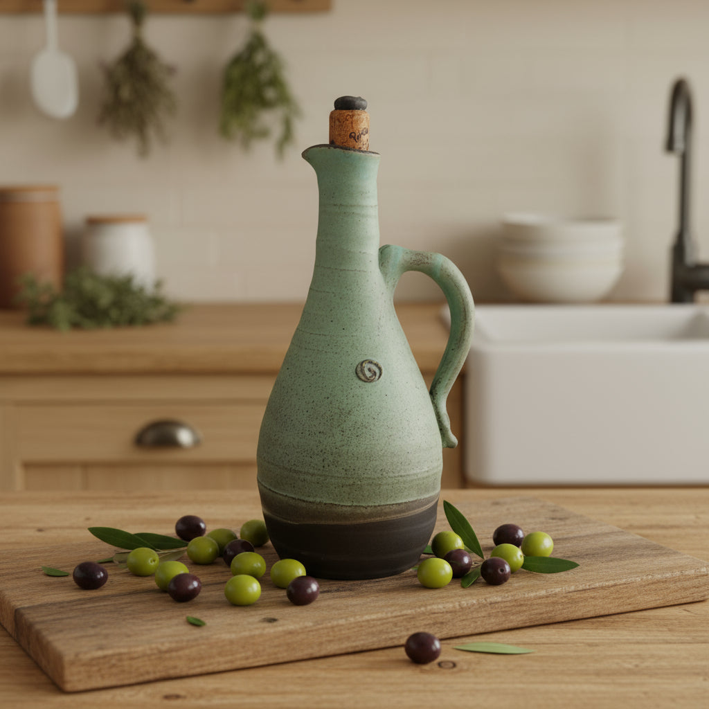 כלי לשמן זית, טורקיז מט 650 מ"ל