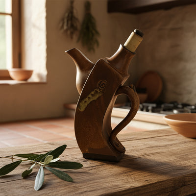 קומקומון נטוי לשמן זית בחום מט