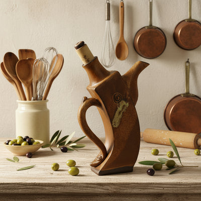 קומקומון נטוי לשמן זית בחום מט