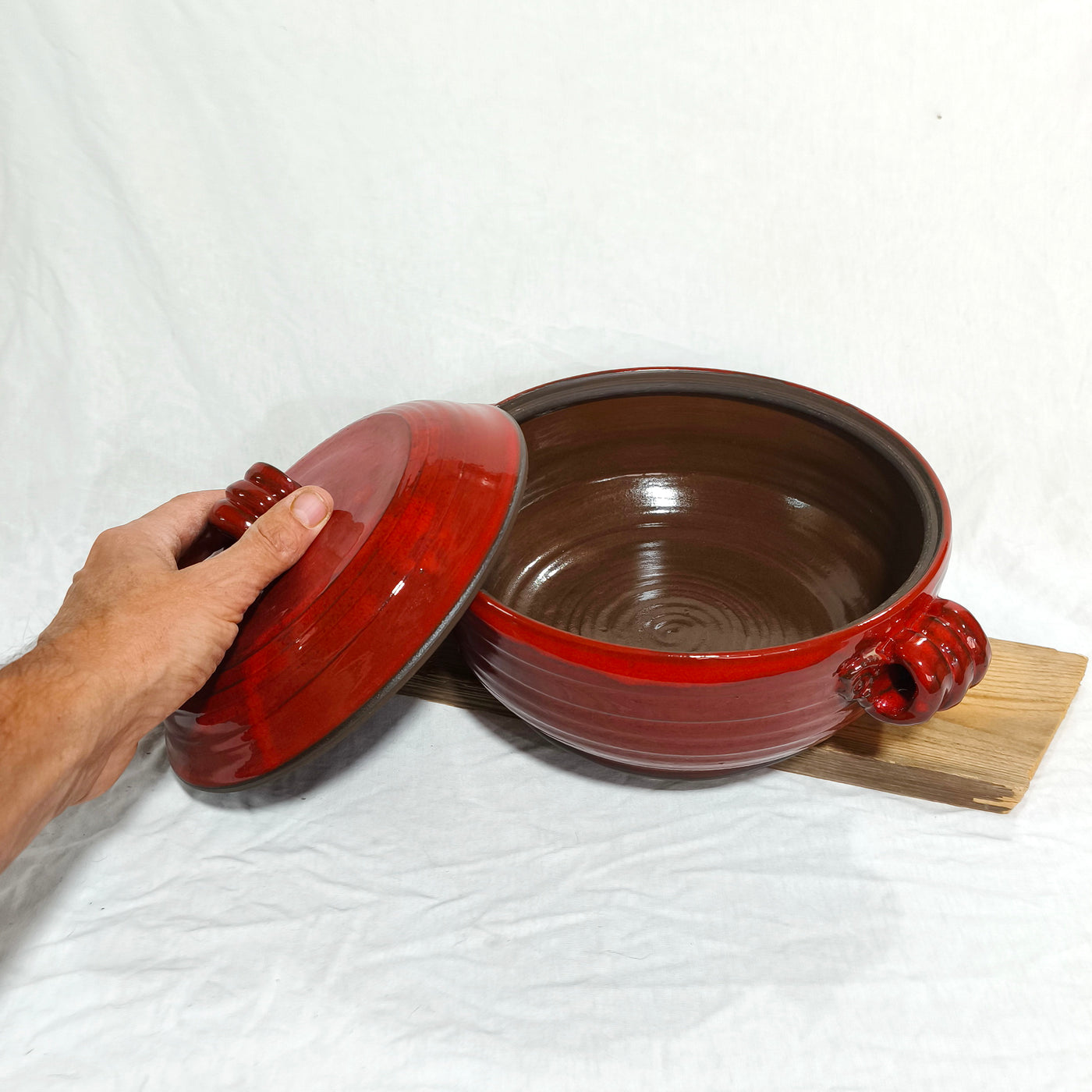 קדירה, סיר באדום,  2.5 ליטר, לבישול בתנור / מיקרוגל