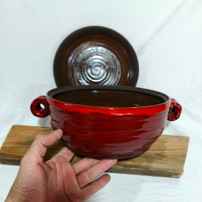 קדירה, סיר באדום,  2.5 ליטר, לבישול בתנור / מיקרוגל