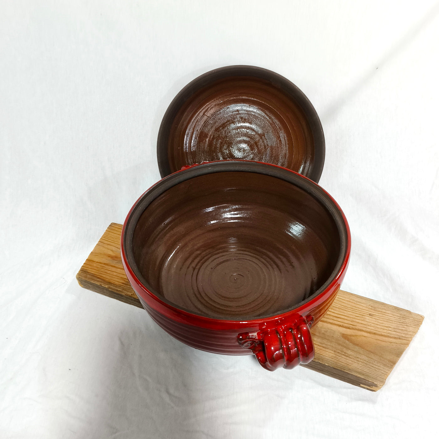 קדירה, סיר באדום,  2.5 ליטר, לבישול בתנור / מיקרוגל