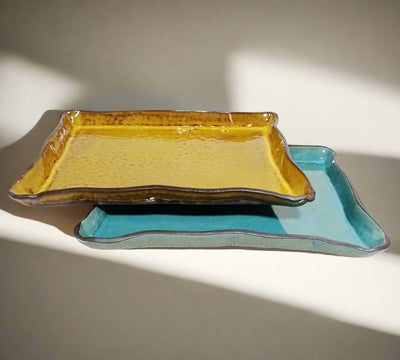מגש מלבני,23X33, בחרדל, כתום או כחול לבחירה