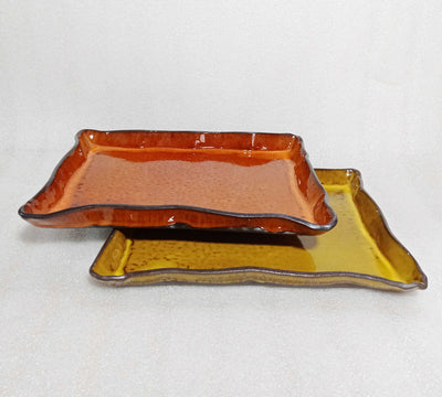 מגש מלבני,23X33, בחרדל, כתום או כחול לבחירה