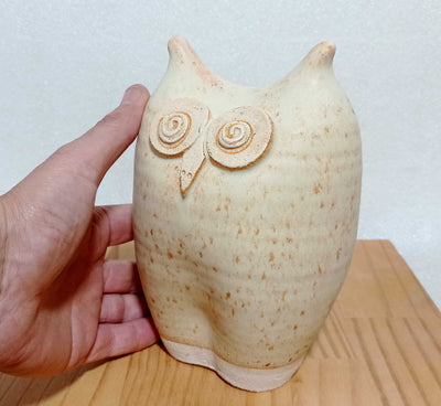 ינשוף קרמיקה שמן , קרם מט בהיר