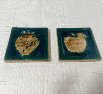אריחים,10/10,  אריחי קרמיקה, ירוק כחול, בתבליטים שונים לבחירה