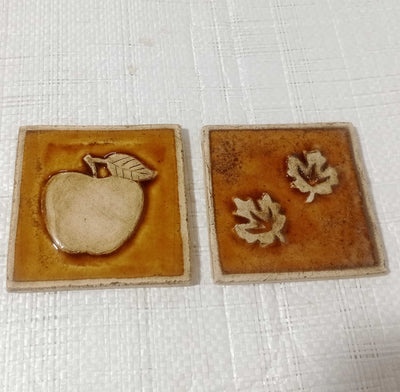 אריחים,10/10,  אריחי קרמיקה, צבע דבש, בתבליטים שונים לבחירה