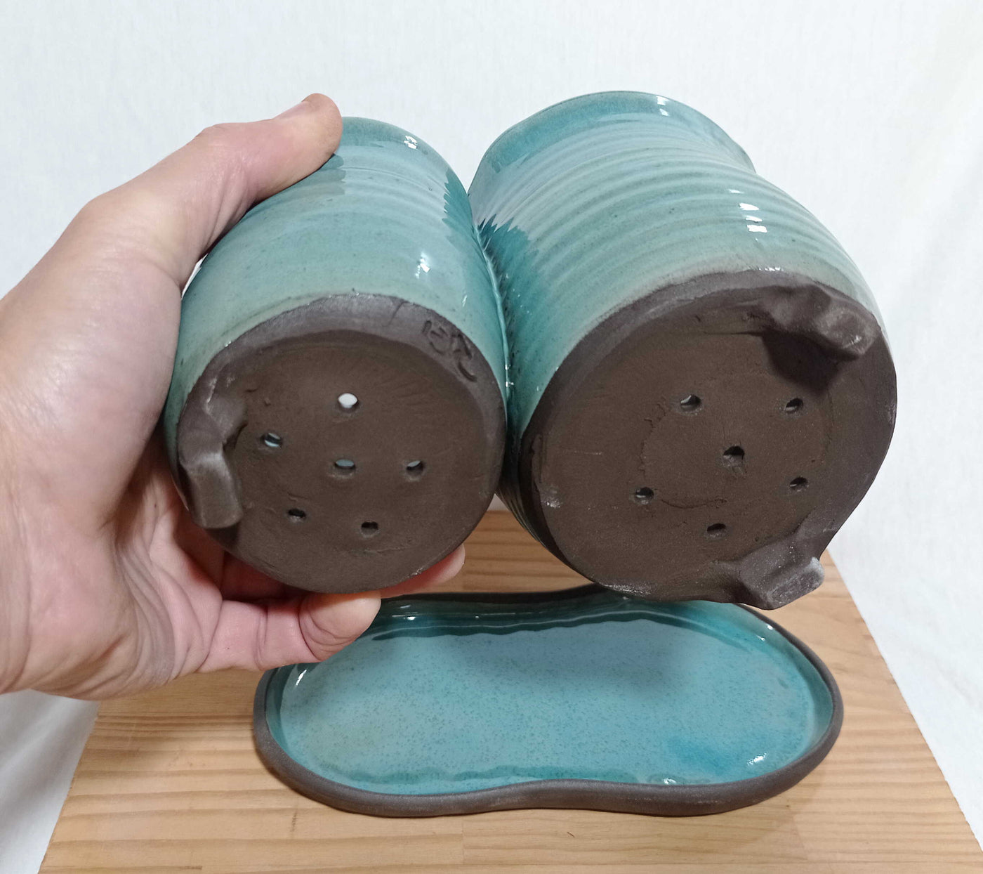 כלי גדול לסכו"ם, סכומון כפול, סכום גדול ,כחול