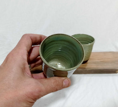 כוסות תה/ קפה, כוס קרמיקה - ירקרק /180 מ"ל