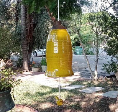 פעמון רוח ענק צהוב /27 ס"מ