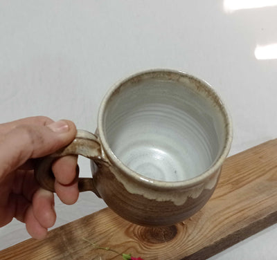 ספל שמנמן , 600 מ"ל, חום שמנת