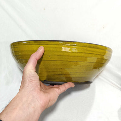 כיור עגול  בצהוב חרדלי 36.5 ס"מ