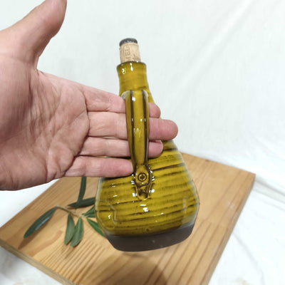 כלי לשמן זית צהוב חרדלי 750 מ"ל