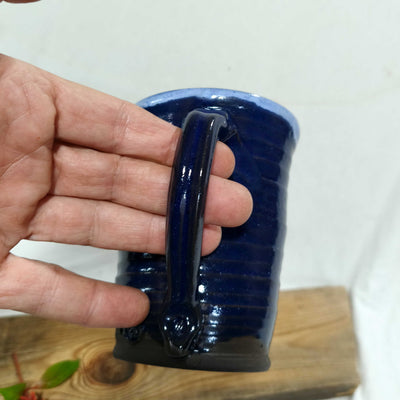 ספל קרמיקה קוני כחול כהה, 500 מל