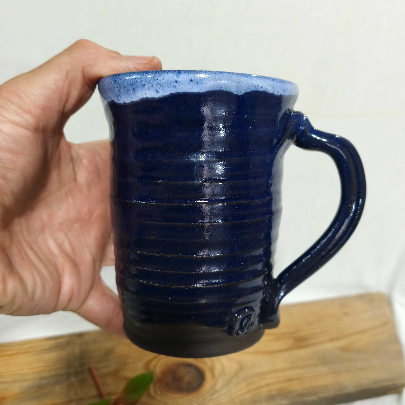 ספל קרמיקה קוני כחול כהה, 500 מל