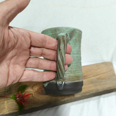 ספל גדול לקפה , 550 מ"ל, טורקיז  אפרפר מט