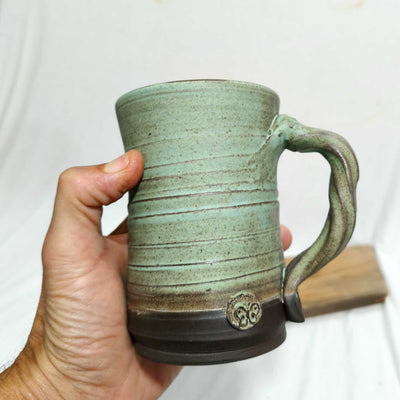 ספל גדול לקפה , 550 מ"ל, טורקיז  אפרפר מט