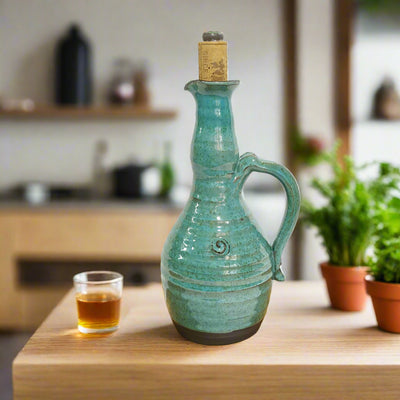 כלי לשמן זית כחול ירקרק 600 מ"ל