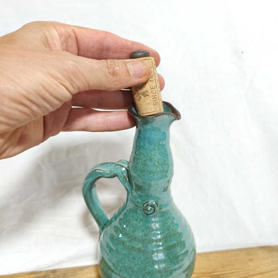 כלי לשמן זית כחול ירקרק 600 מ"ל