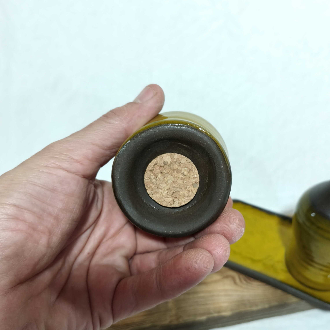 סט מלח פלפל על מגשון, חרדל