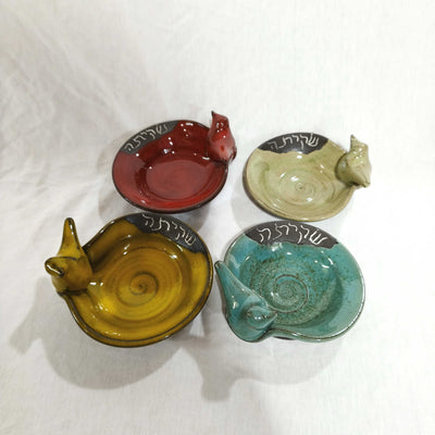 כלי לשקית תה, עם ציפור, במבחר צבעים