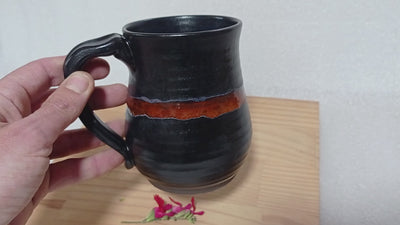 ספל שחור גדול לקפה , 650 מל