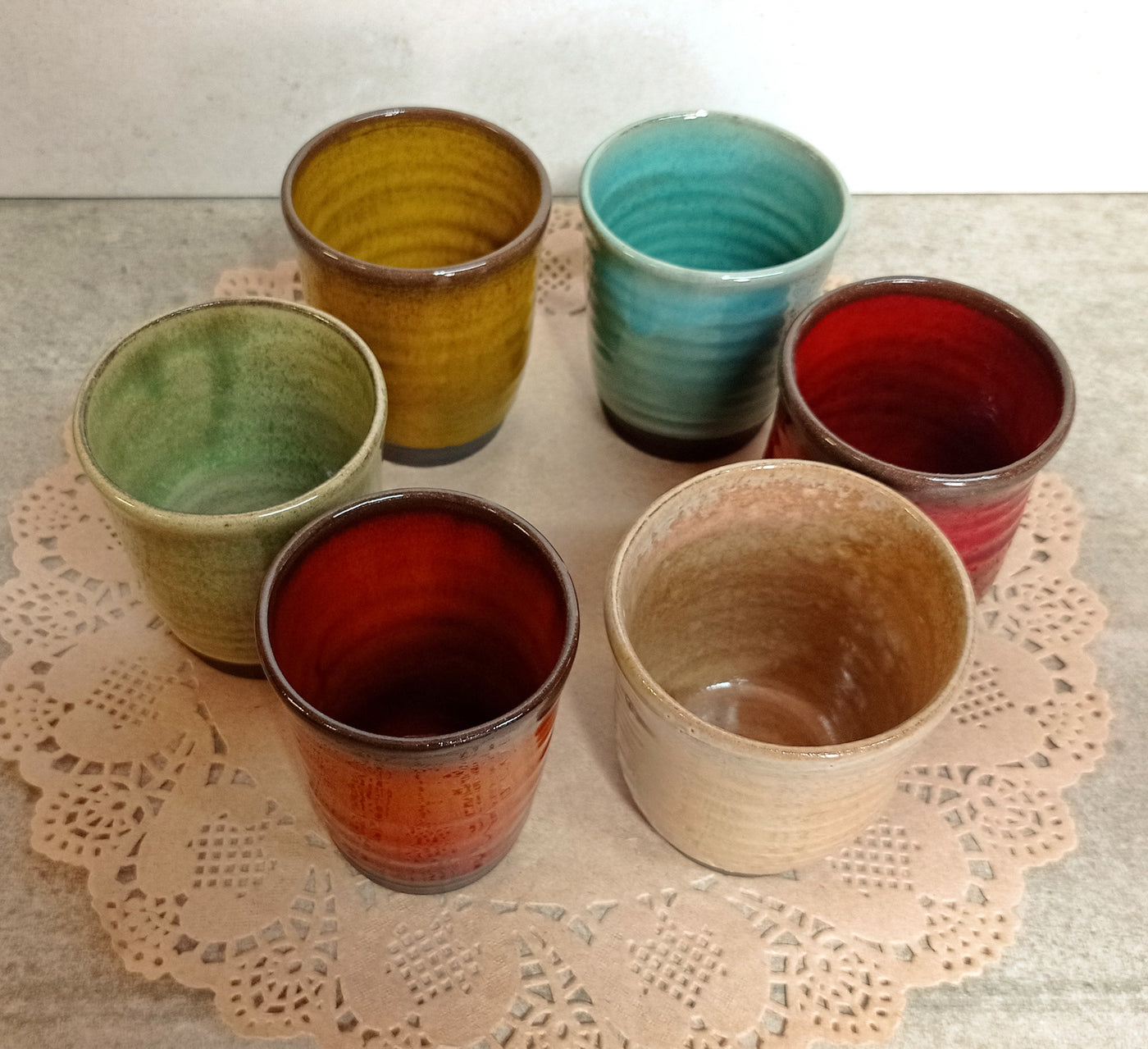 כוסות תה/ קפה, כוס קרמיקה - בצבעים שונים לבחירה 130 מ"ל