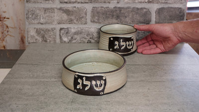 קערת מים ואוכל לכלב בהתאמה אישית