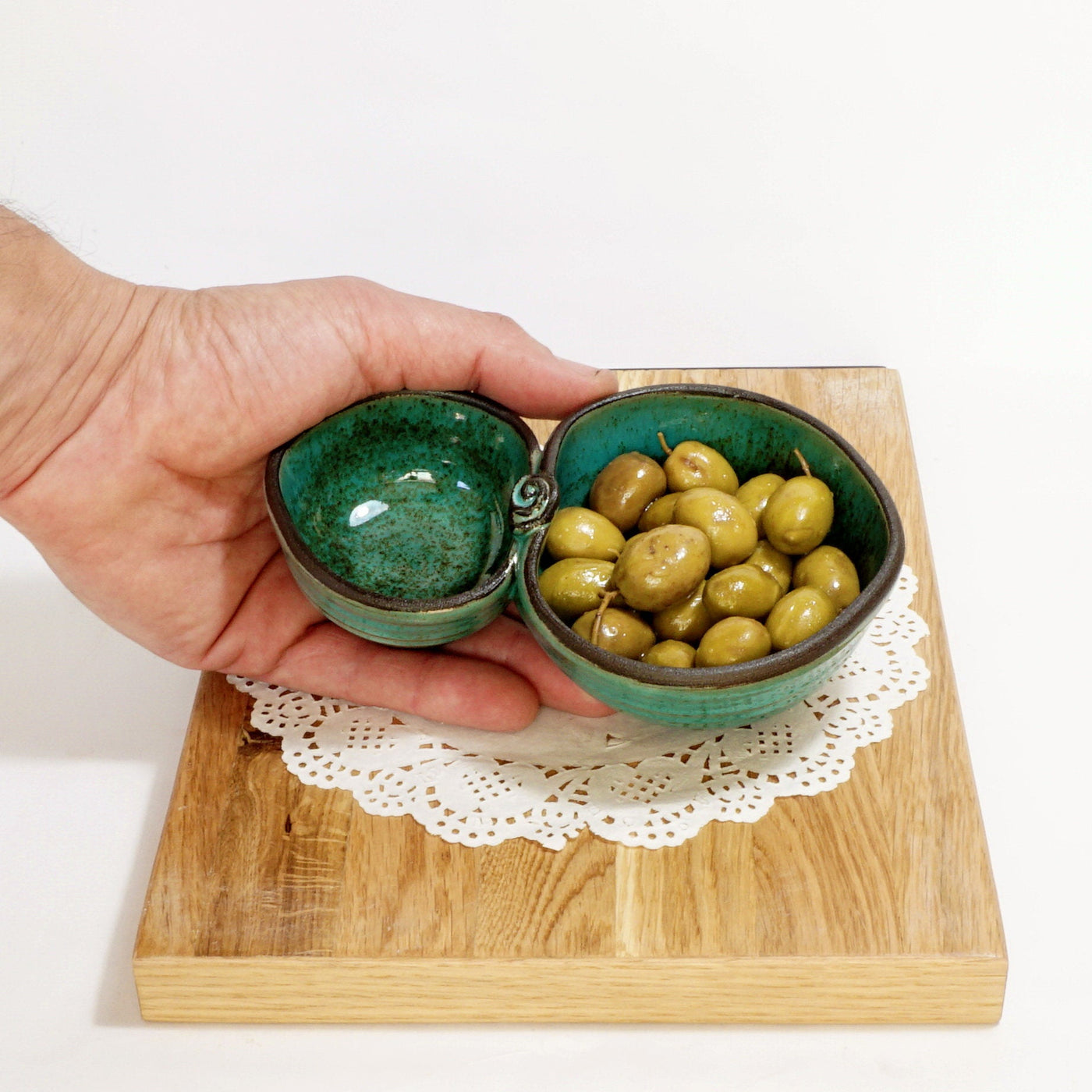 כלי לזיתים וחרצנים כחול