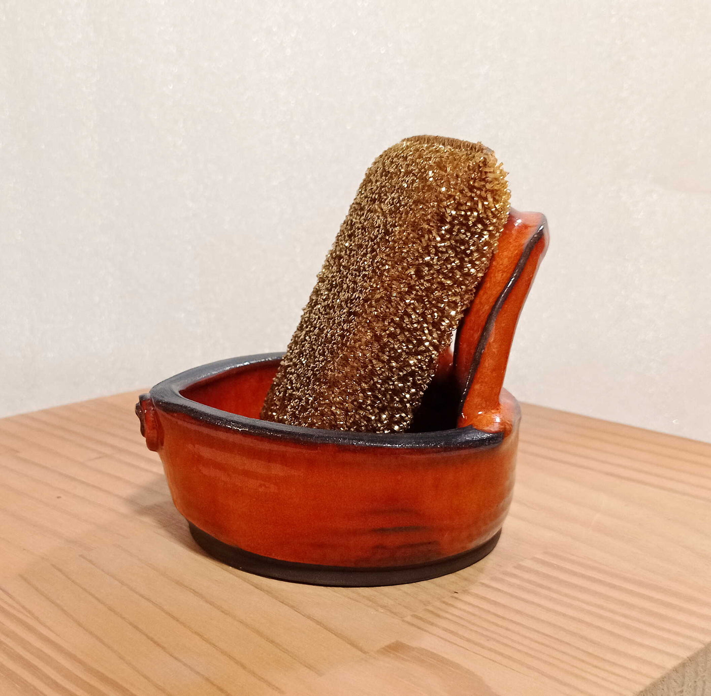 כלי לספוגית ,כתום/ ספוגית כלים