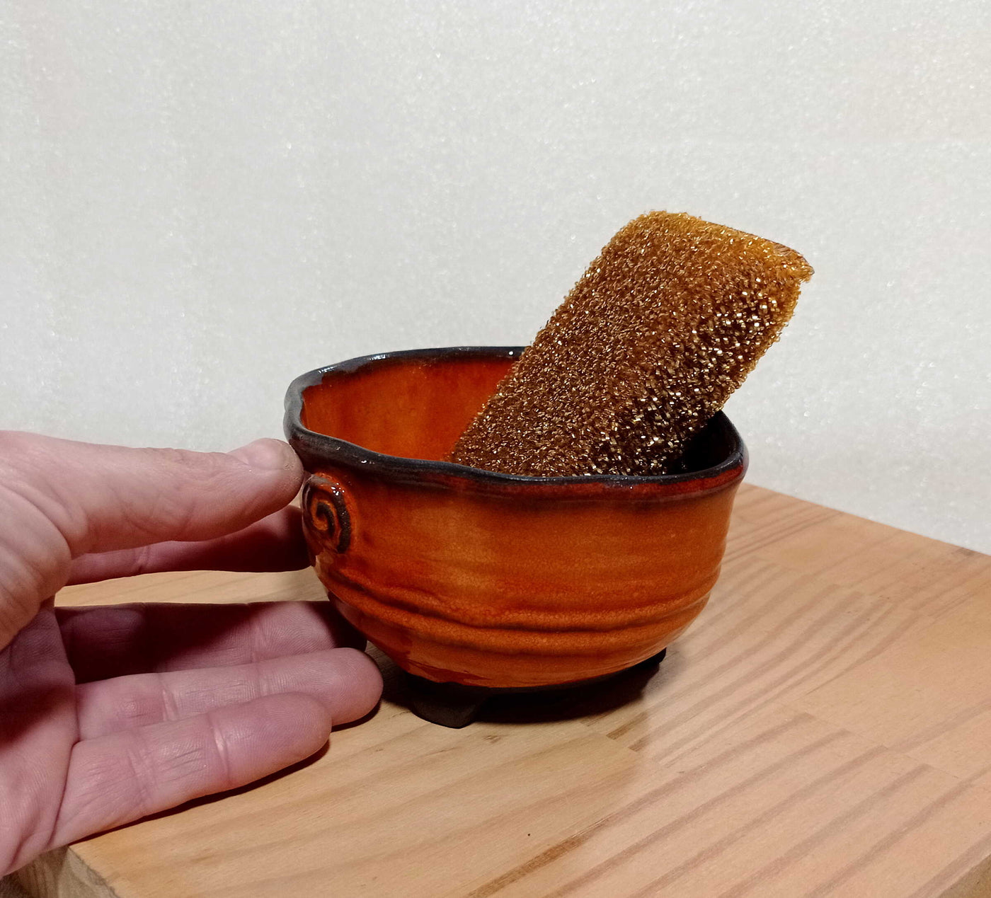 כלי לספוגית כתום ,ספוגית כלים