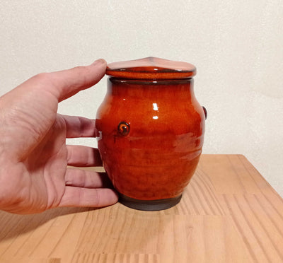 כלי לסוכר /  כלי למלח בכתום